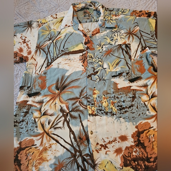 Everest Collection Tropical Beach Hawaiian Shirt - Picture 4 of 7